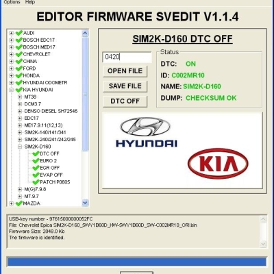 MODULE DTC OFF SIM2K-D160 HYUNDAI KIA